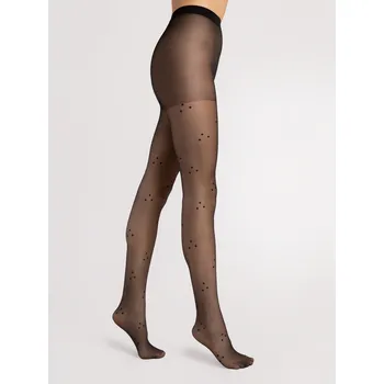 Dámské punčochy Fiore Charlene 15 den G6103 Punčochové kalhoty black-černé (Vzorované punčochové kalhoty)