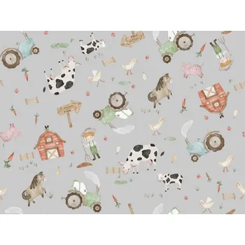 Prostěradlo Mimilove Bavlněné prostěradlo do kolébky a košíků 40x90 cm Farmář