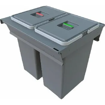 Odpadkový koš Elletipi Square 2.0 - Vestavný odpadkový koš, dělený, 48 l PA3 INC5045B