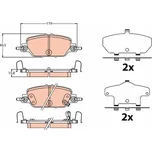 Sada brzdových destiček, kotoučová brzda RAP BRAKES R-P1580