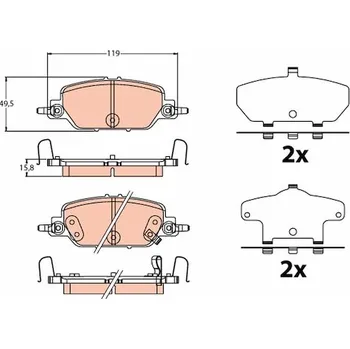 Brzdová destička Sada brzdových destiček, kotoučová brzda RAP BRAKES R-P1580