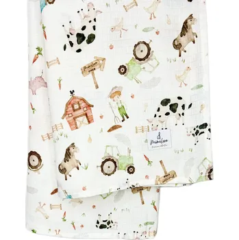 Dětská deka Mimilove Mušelínová plenka 100x100 cm Farmář