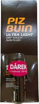 Přípravek na opalování Piz Buin Ultra Light Dry Touch Sun Fluid SPF15 150 ml + Piz Buin Lipstick SPF30 4,9 g