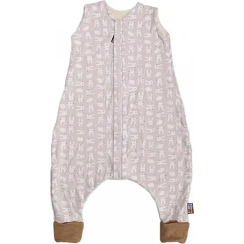 Dětská deka Kaarsgaren Merino spací pytel s nožičkami pro děti béžový zajíc Kaarsgaren® Velikost: 68/80 (celková délka 60 cm)