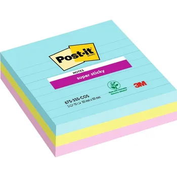 Záložka Bloček samolepicí 3M Post-it, 101x101 mm, linkovaný, Cosmic, 3x70 lístků