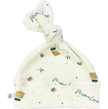 Kojenecká čepice Mimilove Kojenecká čepička srdíčko 0-3m. Med