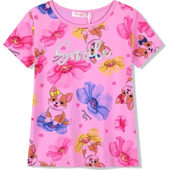 Dívčí tričko Dívčí tričko - KUGO FC1059, růžová Barva: Růžová, Velikost: 98