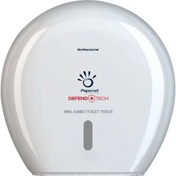Papírový ručník Zásobník na toaletní papír Papernet DefendTech Mini, antibakteriální, bílý