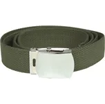 Opasek 3cm se stříbrnou sponou - zelený, Mil-Tec