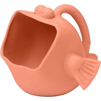 Hračka na písek Silkonový kyblík a konvička 2v1 ve tvaru ryby Scrunch - Coral