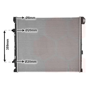 Motor automobilu Chladič, chlazení motoru VAN WEZEL 58012731