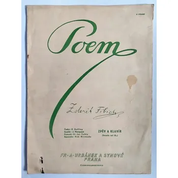 Zdeněk Fibich - Poem zpěv a klavír