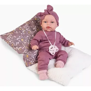 Panenka Realistické miminko holčička Toneta ve spacím pytli od firmy Antonio Juan ze Španělska (Baby Toneta palabritas con saco de borreguillo)