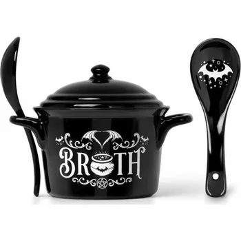 hrnek se lžičkou ALCHEMY GOTHIC - Bat Broth