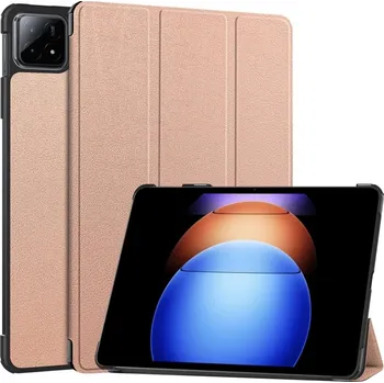 Pouzdro na tablet VSECHNONAMOBIL 74181 LEATHER Zaklápěcí kryt pro Xiaomi Pad 6S Pro růžovozlatý