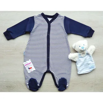 AMÁLKA Bavlněný overal, tmavé pruhy Velikost: 62