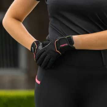 Jezdecké rukavice Letní rukavice Horka Neon Barva: černá, Velikost: XL