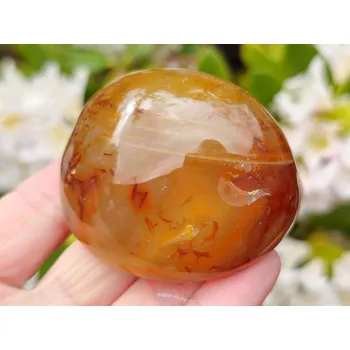 Přírodní kámen Přírodní karneol opracovaný hladký 147g Madagaskar