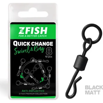 ZFISH - Obratlík Quick Change Swivel with Ring vel.8