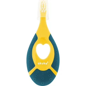 Zubní kartáček Akuku Dětský zubní kartáček 0-2 roky - žlutý (Akuku)