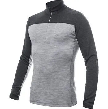 Pánské tričko Sensor Pánské triko Sensor DR Merino Bold zip cool gray/anthracite
