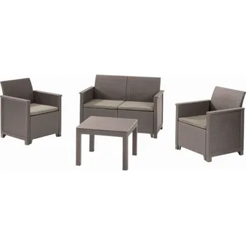 Křeslo ZAHRADNÍ SESTAVA EMMA 2 SEATER SET CAPPUCINO PRO 4 OSOBY