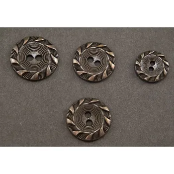 Knoflík Kovový knoflík - staromosazná - průměr 2,3 cm