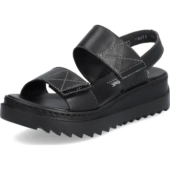 Dámské sandále DÁMSKÉ SANDÁLY RIEKER V4475-00 ČERNÁ Barva: Černá, Velikost: 36