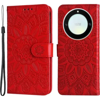 Pouzdro na mobilní telefon Sunflower knížkové pouzdro na Honor Magic 5 Lite 5G - červené