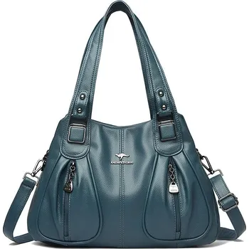 Dámská kožená kabelka FLY FF362 Barva: Modrá