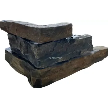 Přírodní kámen Přírodní štípaná břidlice Nera Grigio - ROHOVÉ KUSY 1 x řezaný tl. 30 mm (Břidlice Nera Grigio - rohy 1 x řezaný)