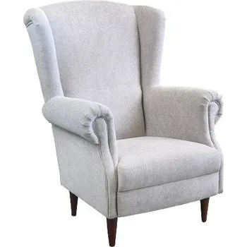 Křeslo MELLI Křeslo ušák Andrej - látka BACKUS 9543 (smetanová) VARIANTA PROVEDENÍ: křeslo