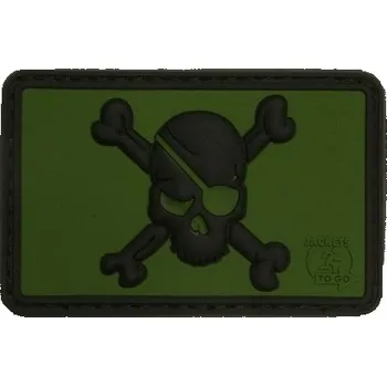 Nášivka 3D nášivka Pirát - zelená, Jackets to go
