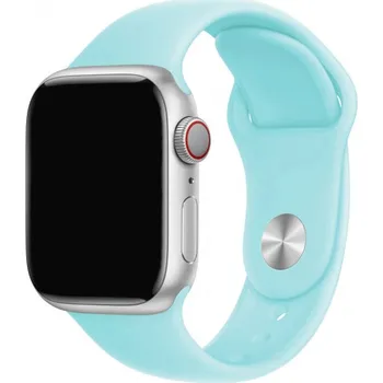 Řemínek na hodinky Silikonový řemínek s kratší a delší přezkou pro Apple Watch 42mm / 41mm / 40mm / 38mm - světle modrý