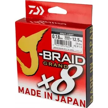 DAIWA - Šňůra J-Braid GRAND X8 Gray-Light - 0,10mm / 7kg / 135m