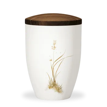 Smuteční dekorace Ekologická urna Odyssey - Květiny/Ořechové dřevo