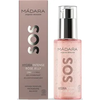 Pleťový krém Mádara SOS Hydra intense, Hydratační růžový gel s růžovou vodou 75 ml