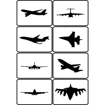 ARTEMISS Sada šablonek - letadla a stíhačky 512 Rozměr: F 8ks - 6,5x9cm