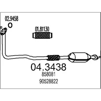Katalyzátor Katalyzátor MTS 04.3438