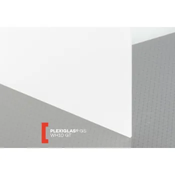 Plexisklo Röhm Opálové plexisklo Plexiglas GS 4mm WH10 (prop. 70%) 1520 x 2030 mm