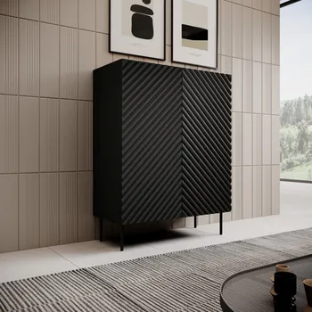 Komoda Nábytek PEGAS s.r.o. Komoda ONDA 2D, černá/ dub artisan