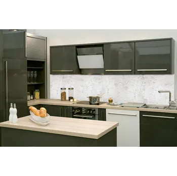 Tapeta DIMEX | Fototapeta do kuchyně Trhliny v omítce KI-260-264 | 260 x 60 cm | bílá, šedá + Samolepicí fototapeta za kuchyňskou linku DIMEX Trhliny v omítce v šíři 260 cm