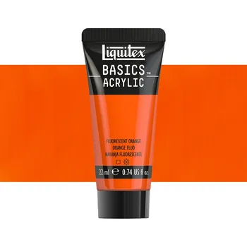 Vodová barva Akrylová barva Liquitex Basics - Fluorescent Orange Balení: 22 ml
