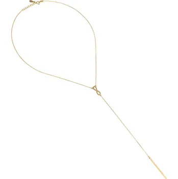 Náhrdelník Argento 91892 Pozlacený stříbrný náhrdelník - nekonečno, délka 41 až 44 cm