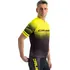 cyklistický dres CRUSSIS CSW-056 s krátkým rukávem černý/žlutý