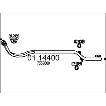 Výfuková trubka Výfuková trubka MTS 01.14400
