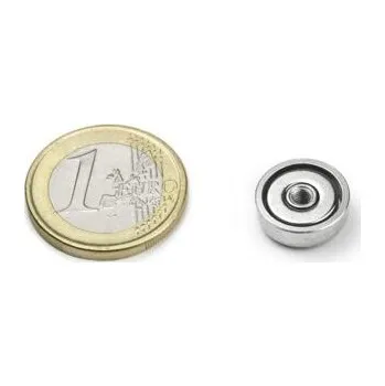 Dekorativní magnet Neodymový magnetický úchyt, kruhový Ø&nbsp;13&nbsp;mm, vnitřní závit M3, síla 3&nbsp;kg