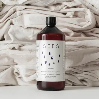 Prací gel SEES Prací prostředek + aviváž SEES 1l, máta-levandule