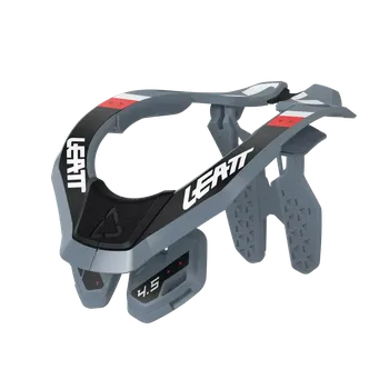 Motocyklový chránič Chránič krční páteře na moto LEATT 4.5 NECK BRACEN barva titanium velikost XXL - 15 a více let ( obvod hrudníku 111-122 cm ) (krční ortéza, ochranný nákrčník, chránič krku pro motokros, enduro a čtyřkolky)