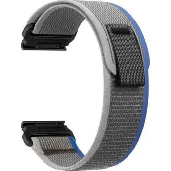 Řemínek na hodinky Nylonový řemínek Ricardo 26mm (pro Garmin Fenix 8/7X/6X (51mm), Tactix aj.), šedý V2, QuickFit